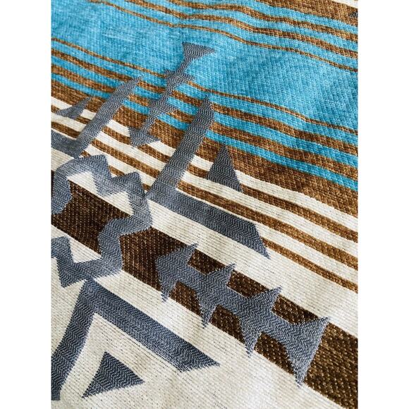 Carstens Comforter Bedding Lodge Double Twin Southwest Aztec Rustic Badlands Blu - Picture 6 of 10